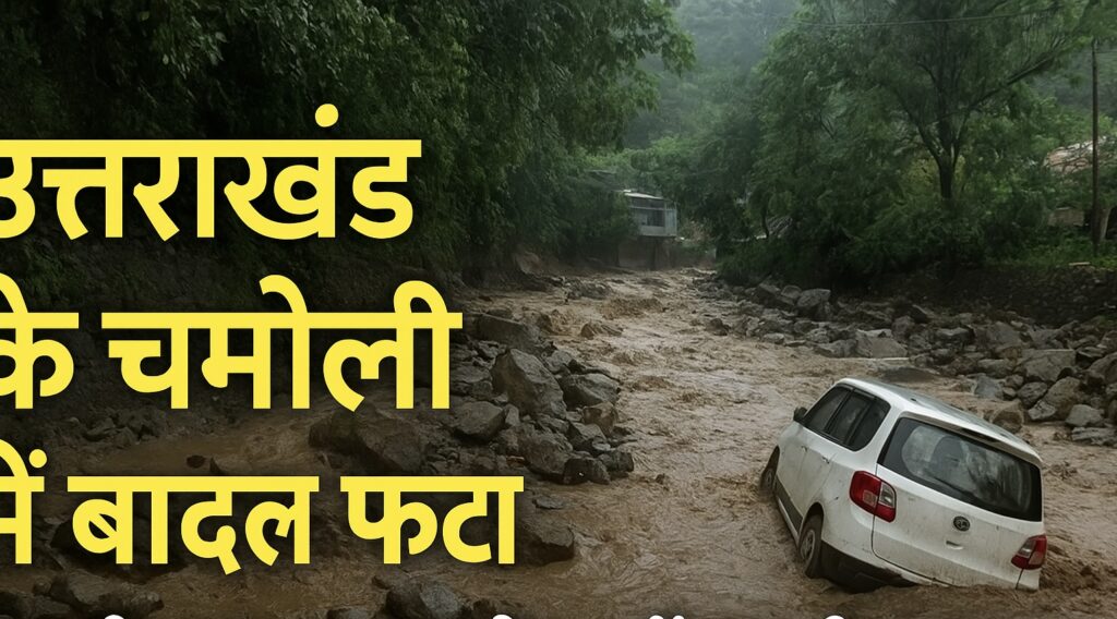 चमोली में बादल फटा 